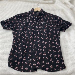 Impatient Wolves men floral shirt medium